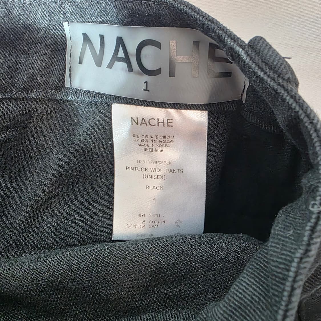 [1]나체 NACHE 핀턱 와이드 팬츠 상품이미지4