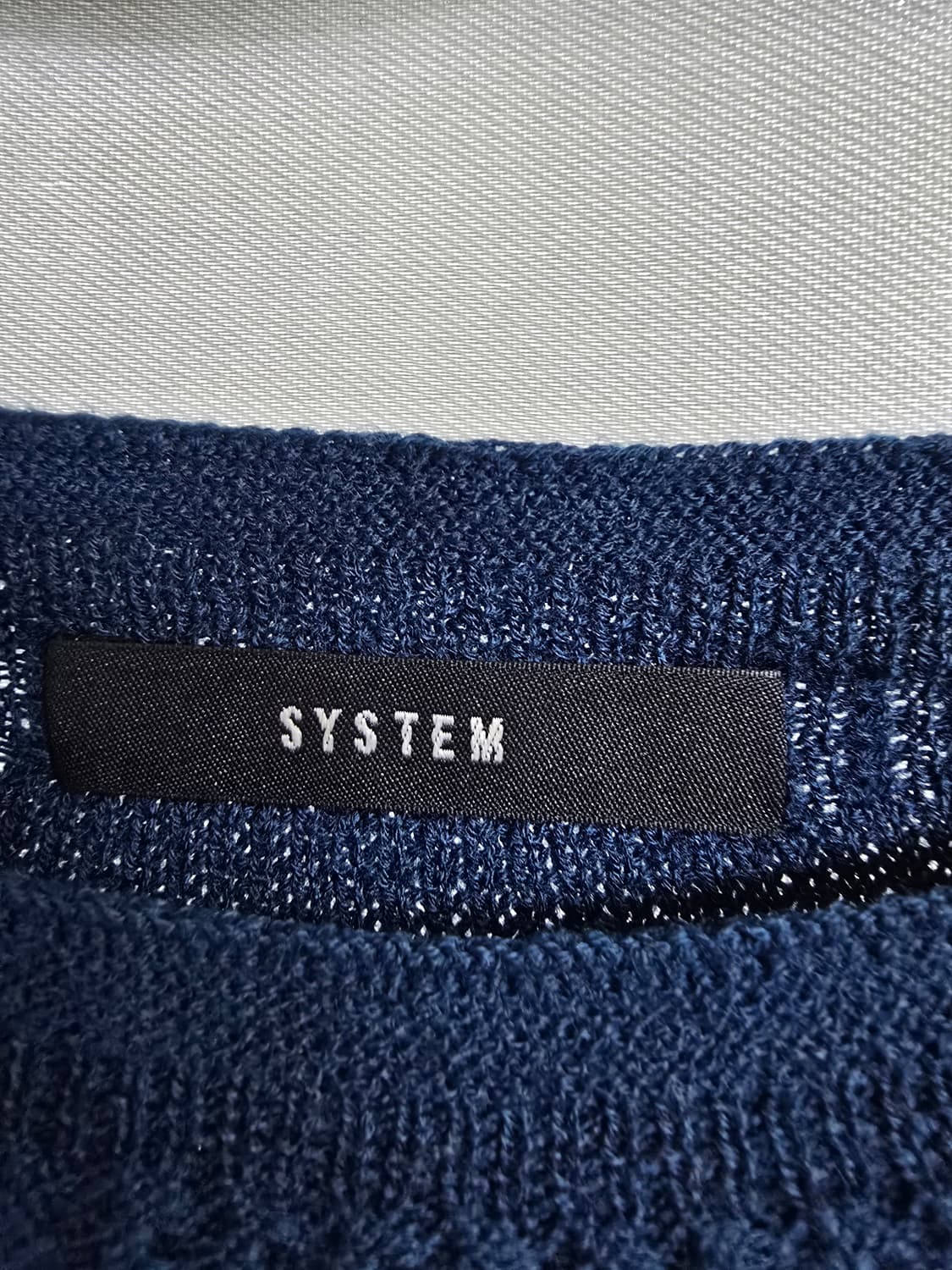 SYSTEM 시스템 네이비 반팔 니트 (1756) 상품이미지3