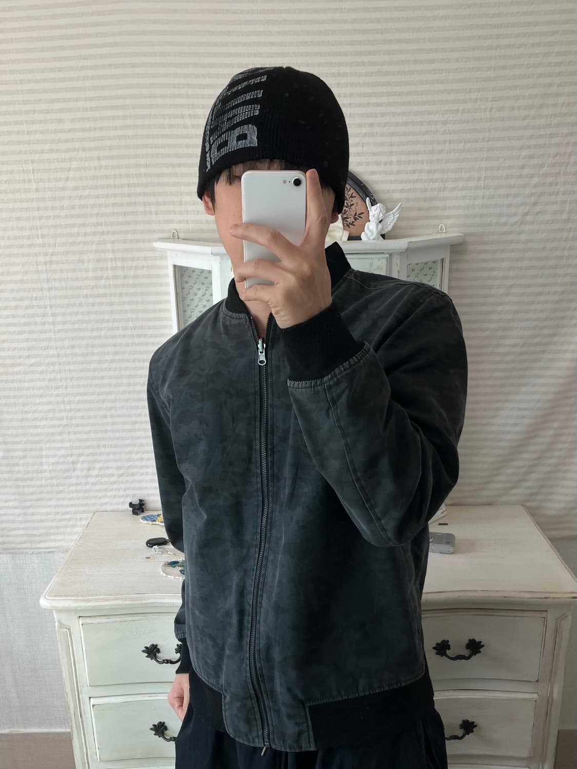 빈티지 블랙 밀리터리 블루종 784 y2k 스트릿 갸루 펑키 일본빈티지 상품이미지3