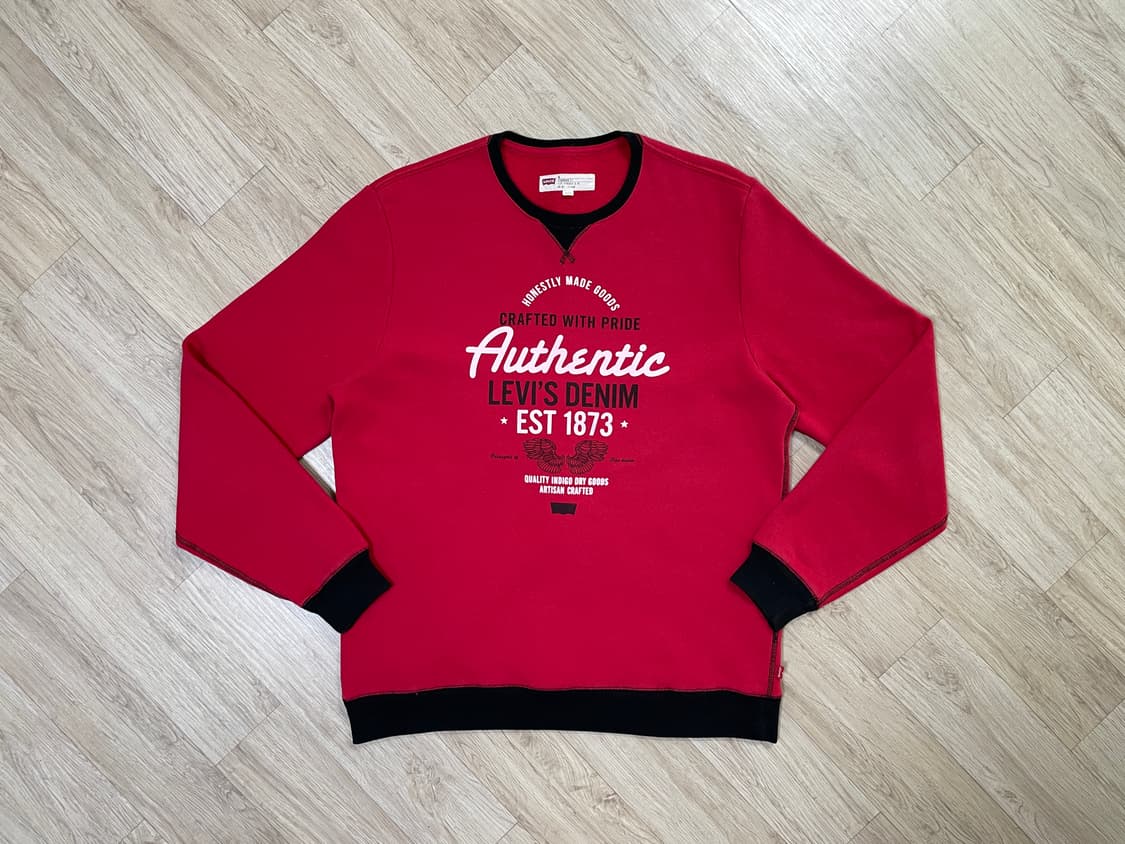 105) 리바이스 빅로고 V스티치 맨투맨 상품이미지1
