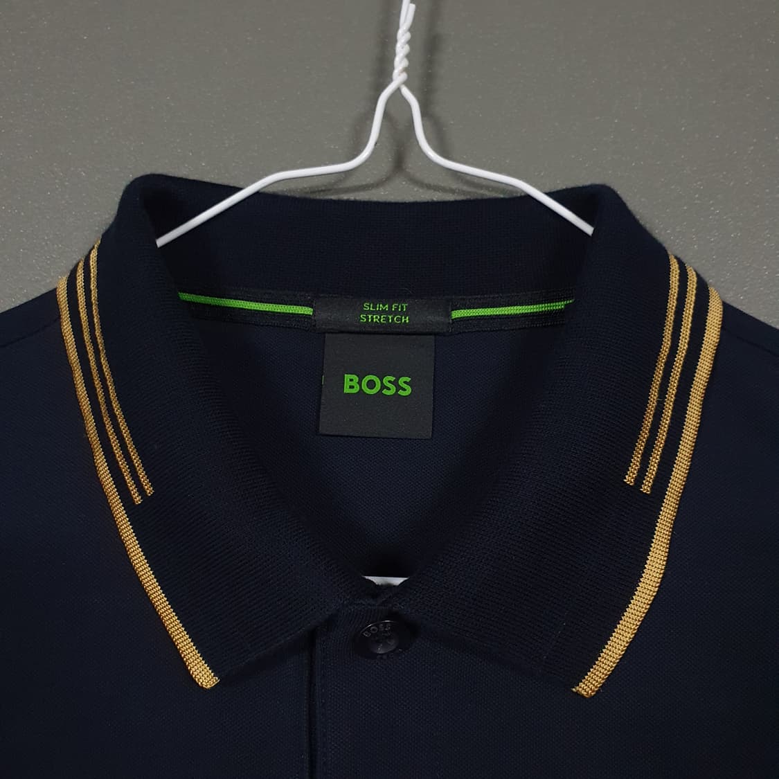 S) 휴고보스 BOSS 스트레치 코튼 슬림핏 폴로 셔츠 반팔 카라티 상품이미지7