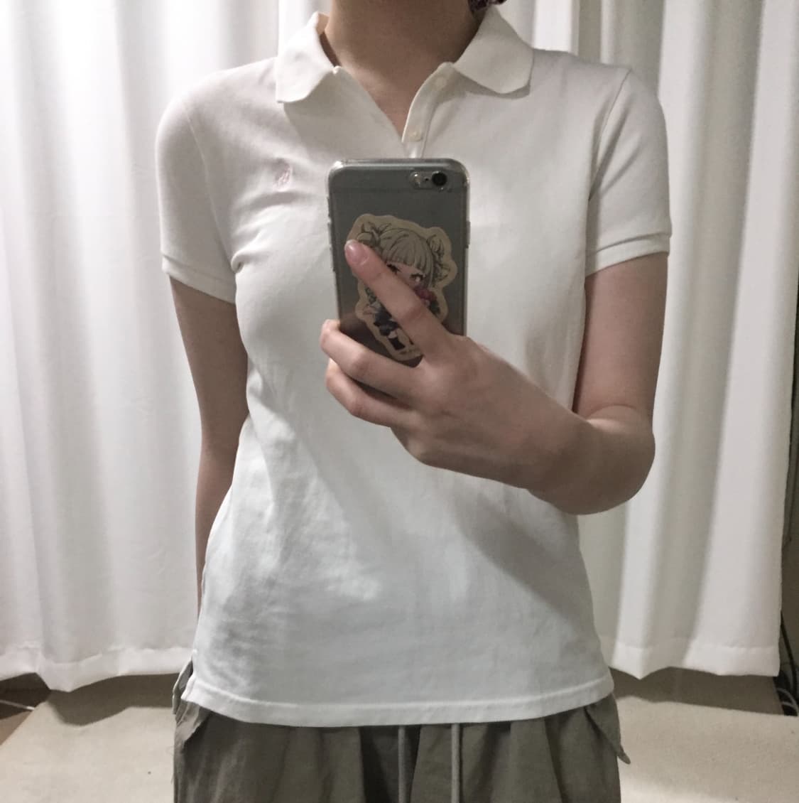 폴로 랄프로렌 화이트 핑크 흰핑 카라 반팔 티 상품이미지1