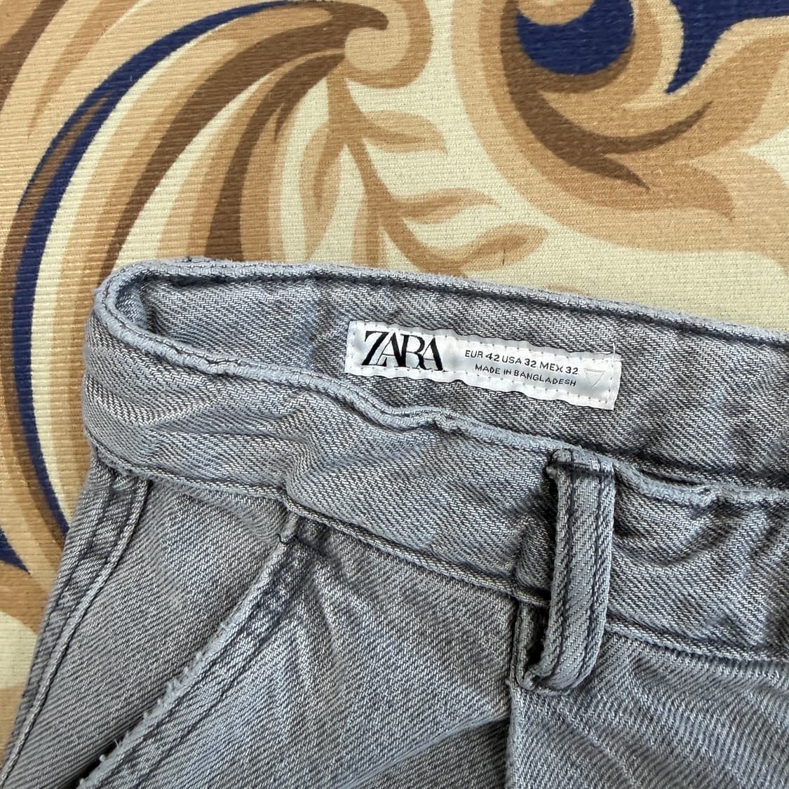 (32)자라 Zara 와이드 데님팬츠(그레이) 상품이미지2