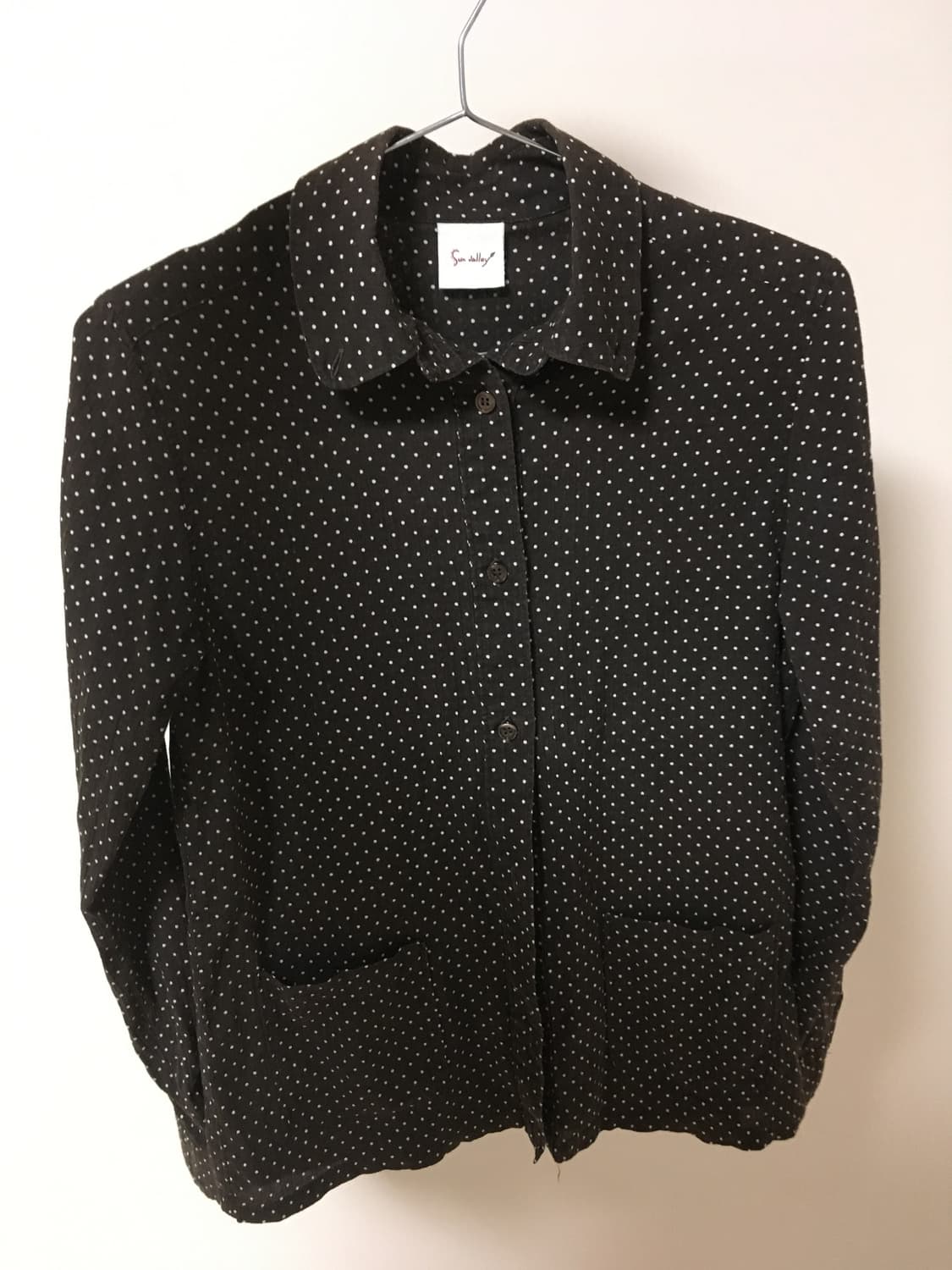 도트 브라운 블라우스 상품이미지2