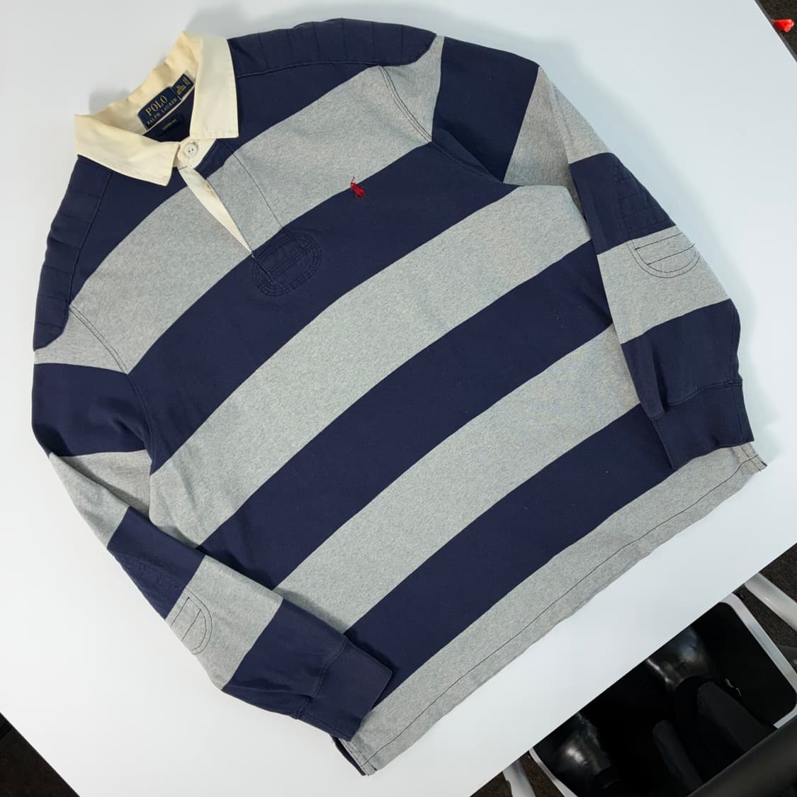 Polo  폴로 랄프로렌 자수 코튼 스트라이프 럭비 티셔츠  상품이미지2