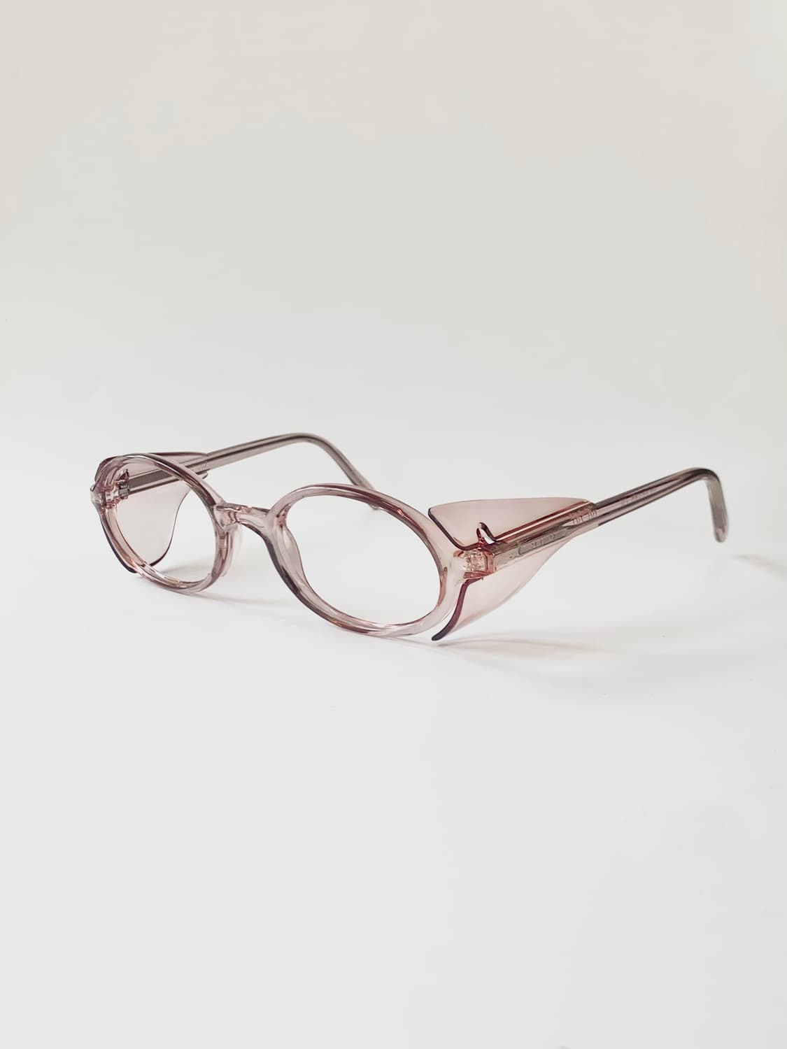 [픽키-622] 인디핑크 투명 사이드윙 오벌 뿔테 보호안경 상품이미지2