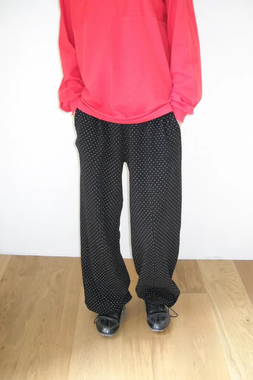 페스토 스프링 스웻팬츠 도트 블랙 spring sweat pants 상품이미지5