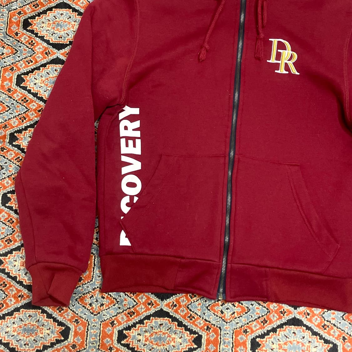 빈티지 디커버리 레드 양털안감 후드집업 여성M 상품이미지3