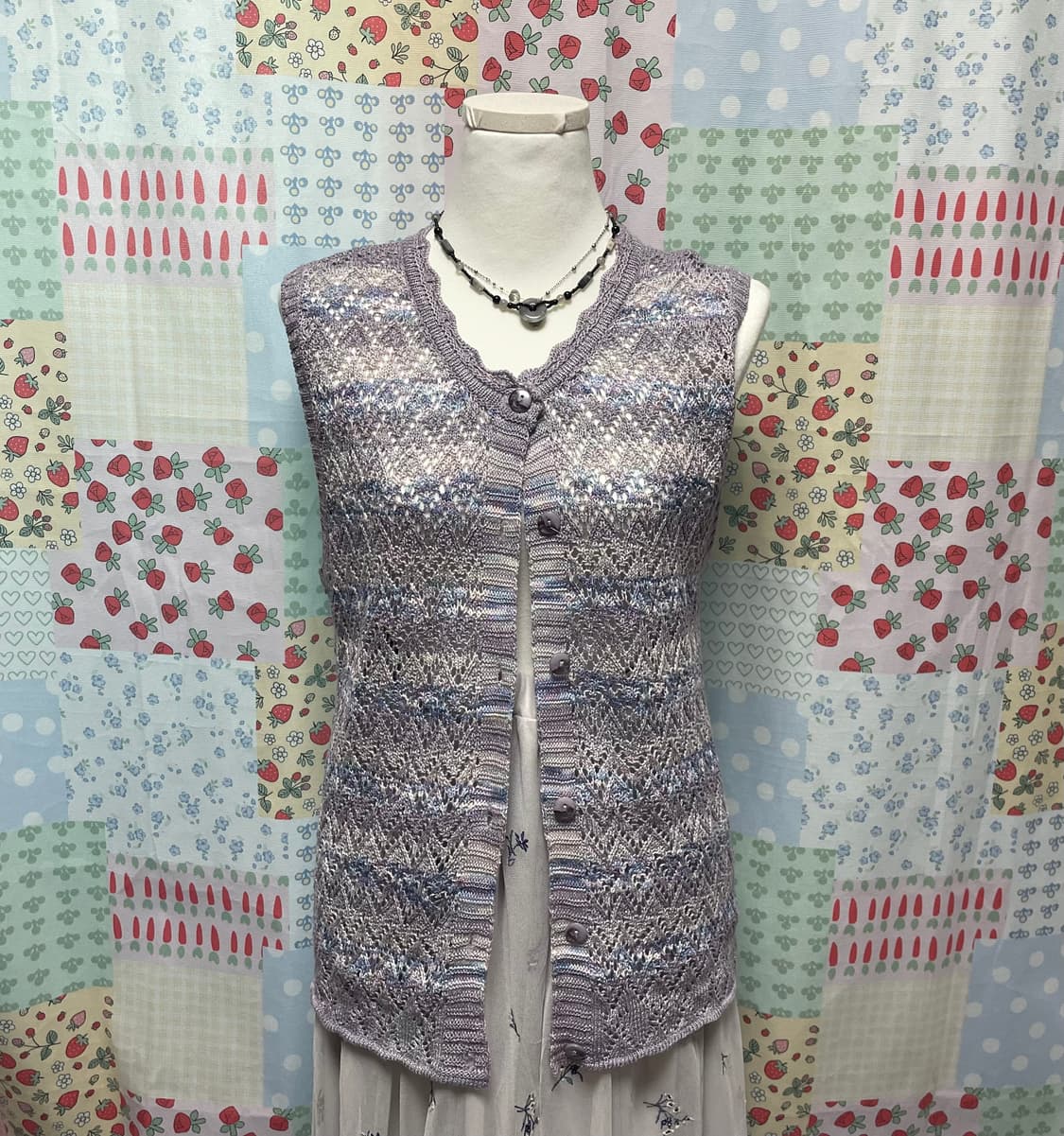 퍼플 모리세트 #모리걸 #하구미 #무지개떡 #가디건 #보라 #퍼플 상품이미지4