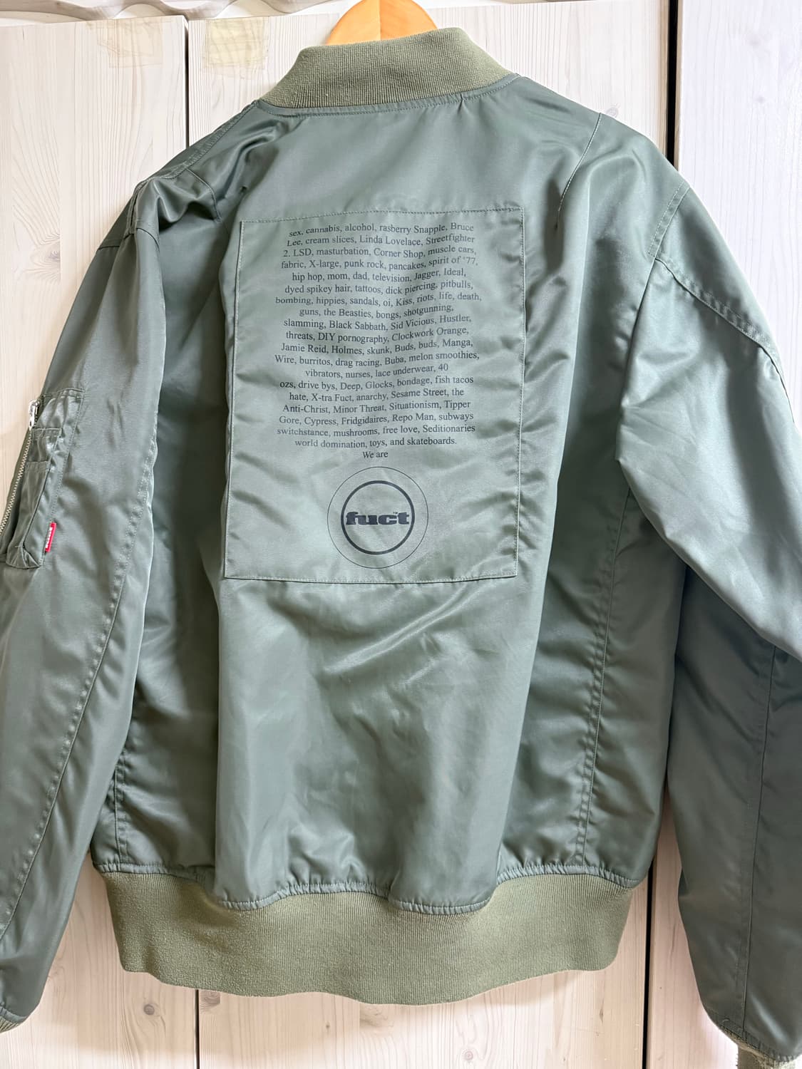 FUCT advertisement Ma-1 XL jacket 상품이미지7