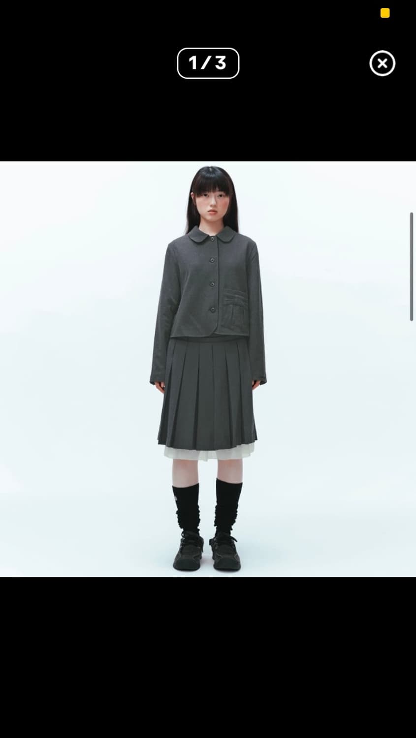 코이세이오 리본 셋업 차콜 상품이미지2