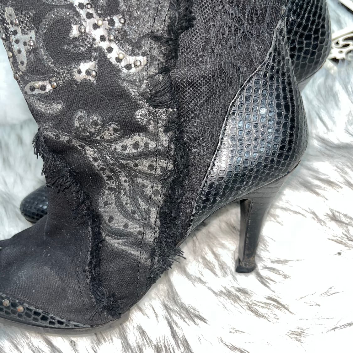 빈티지 그런지 웨스턴 부츠힐 상품이미지7