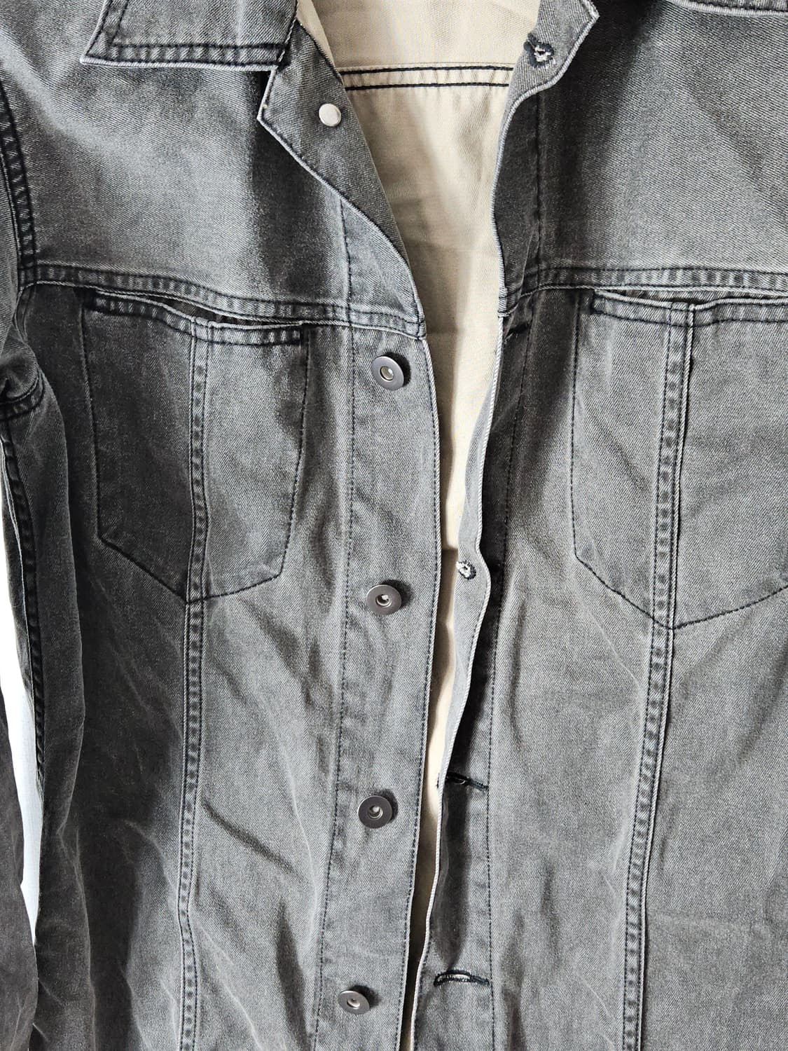 빔즈 BEAMS 데님 워크자켓 블랙 진 36 (M) 상품이미지4