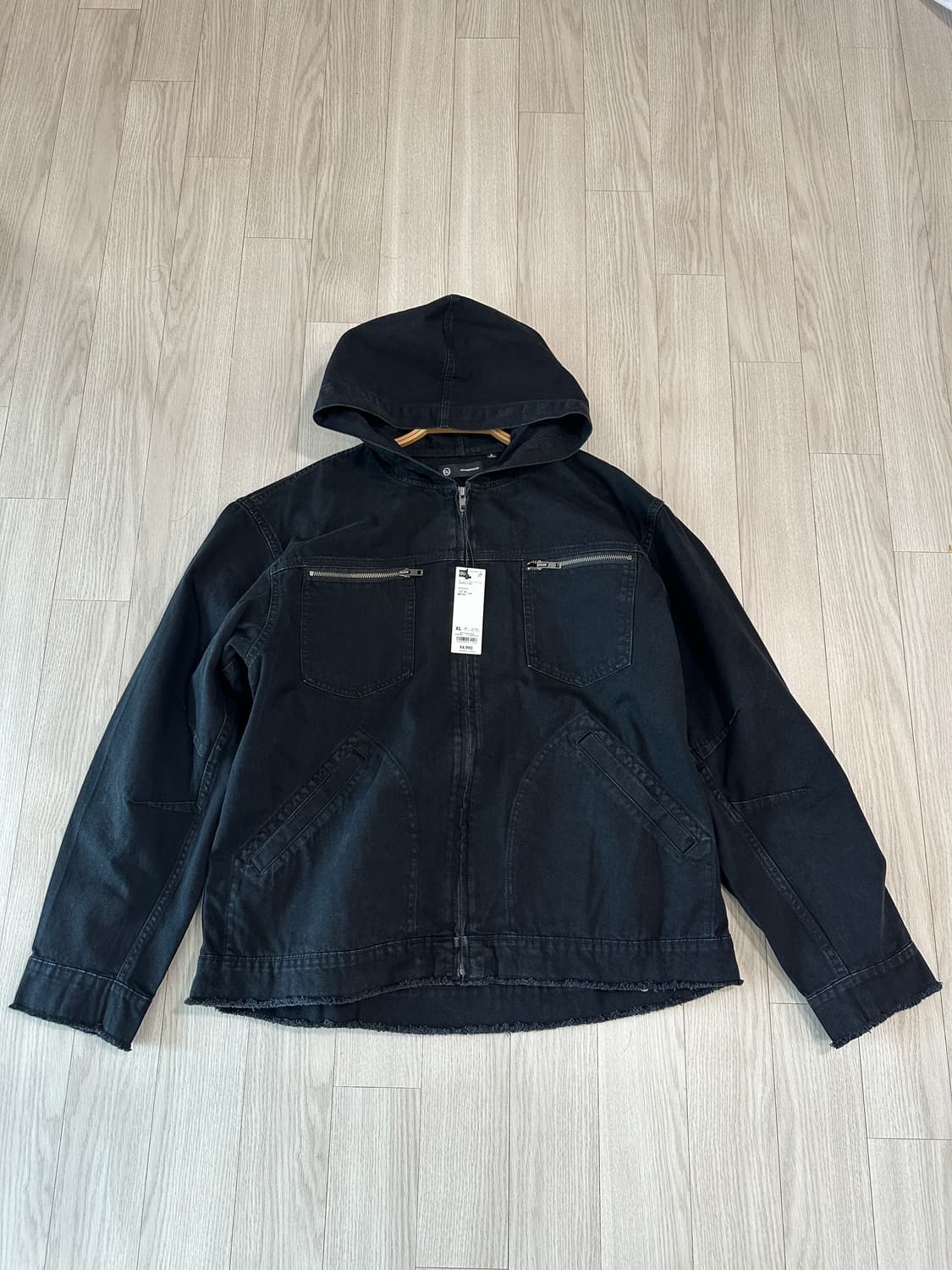 GU 지유 언더커버 데님 집업 파카 청자켓 블랙 XL 상품이미지1