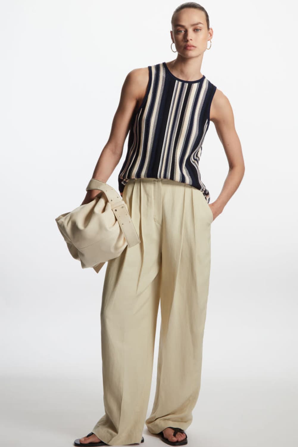 Cos 스트라이프 니티드 베스트 M 상품이미지2