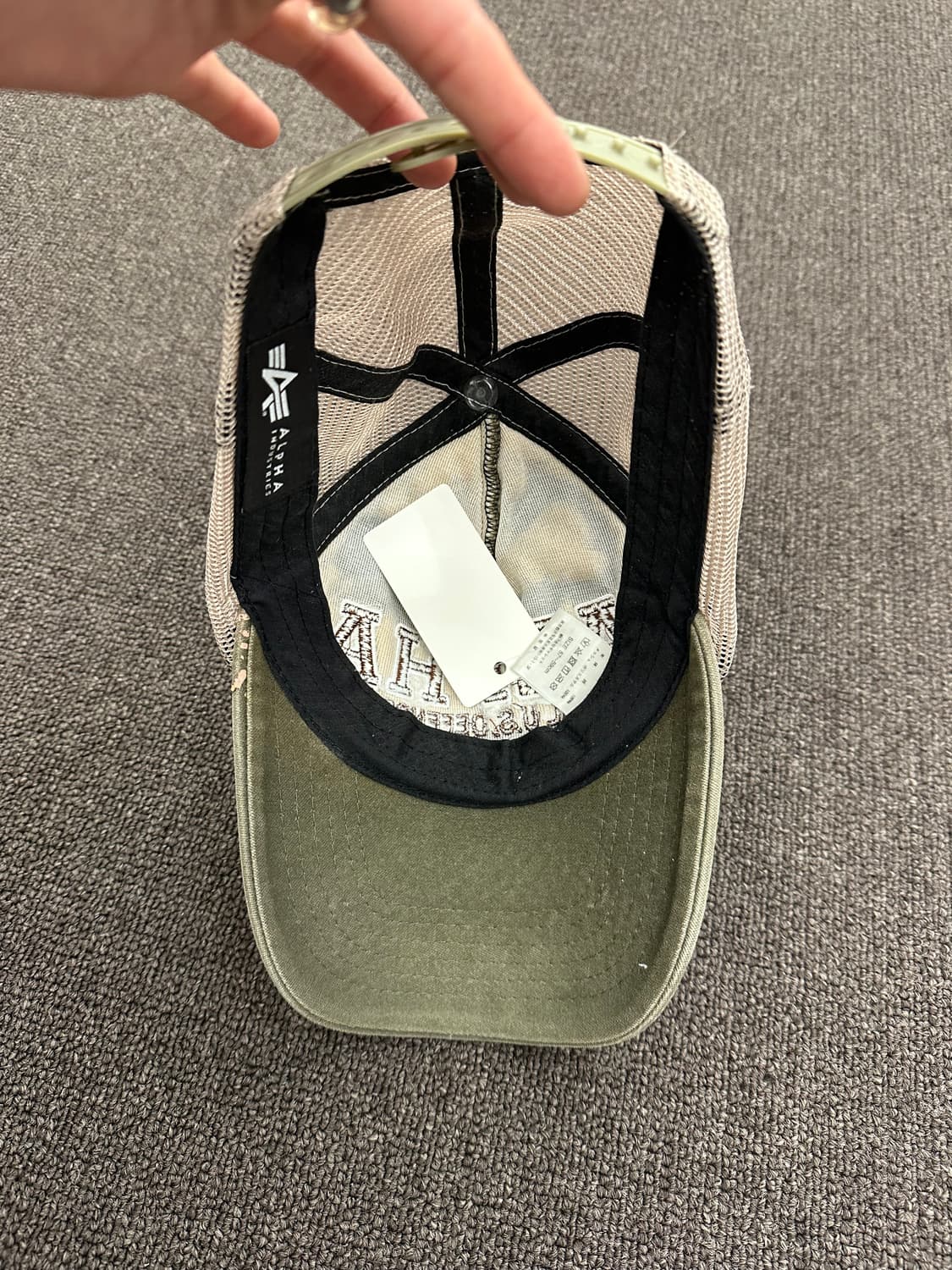 알파인더스트리 빈티지 레터링 자수 메쉬캡 상품이미지6