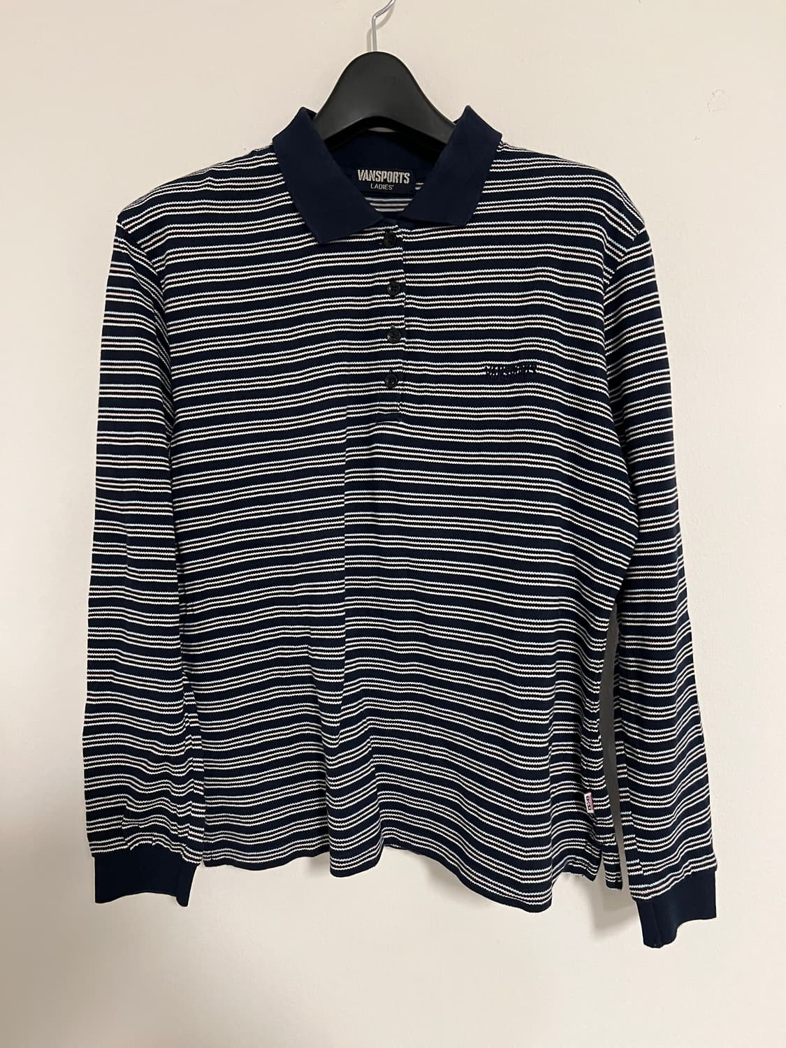 VANSPORTS 스트라이프 카라 롱슬리브 상품이미지1