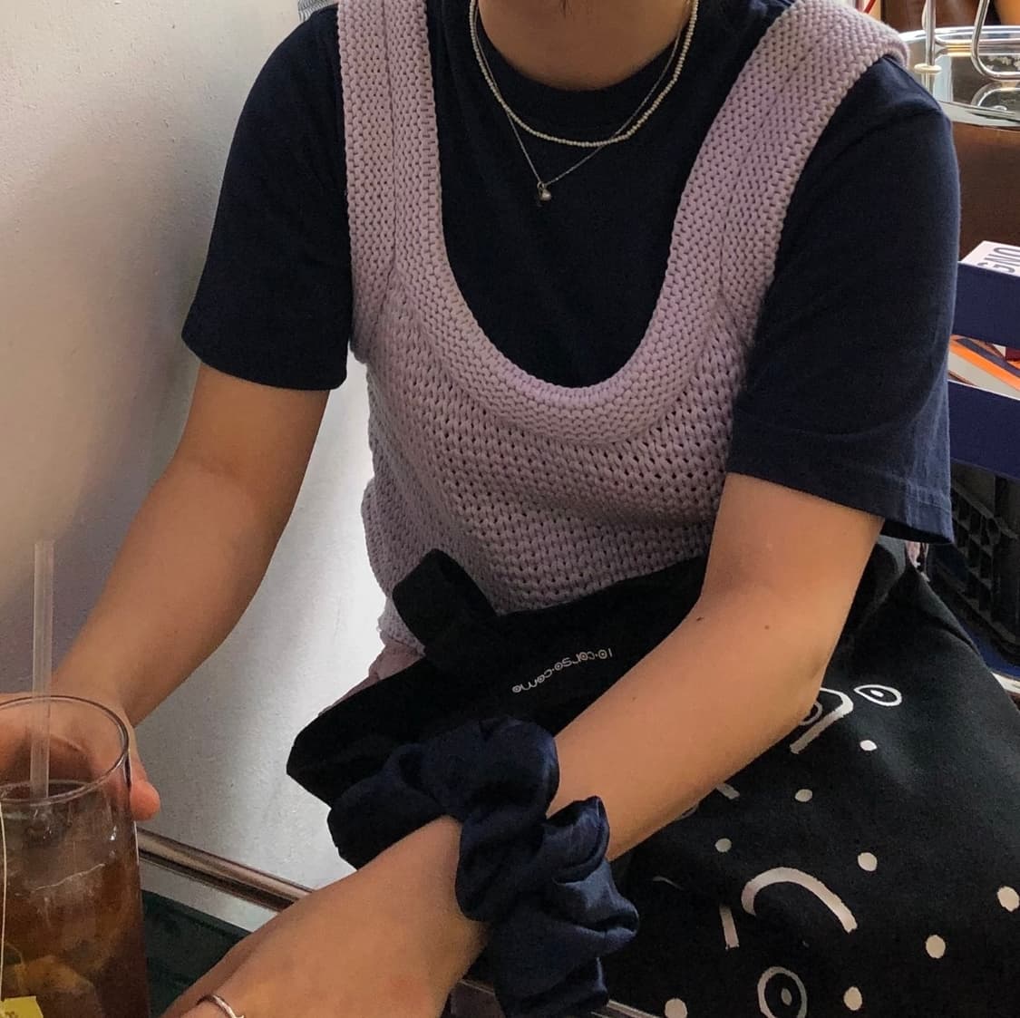 ahwe 아위 짜임 니트 베스트 상품이미지5