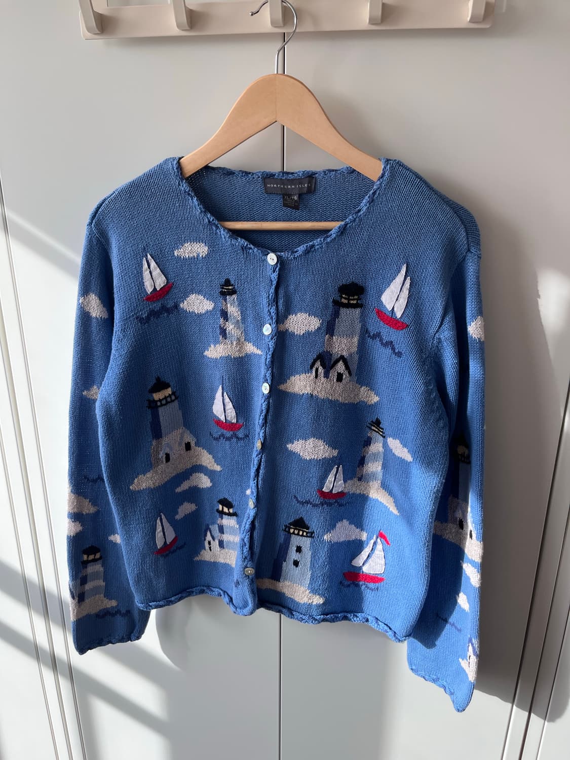(Rare) Northern isles 바다 풍경 니트 가디건 상품이미지6
