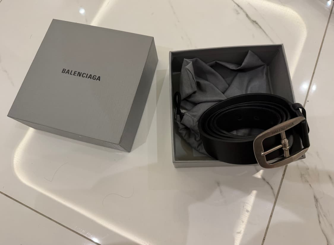 발렌시아가 스퀘어버클 레더 벨트 상품이미지3