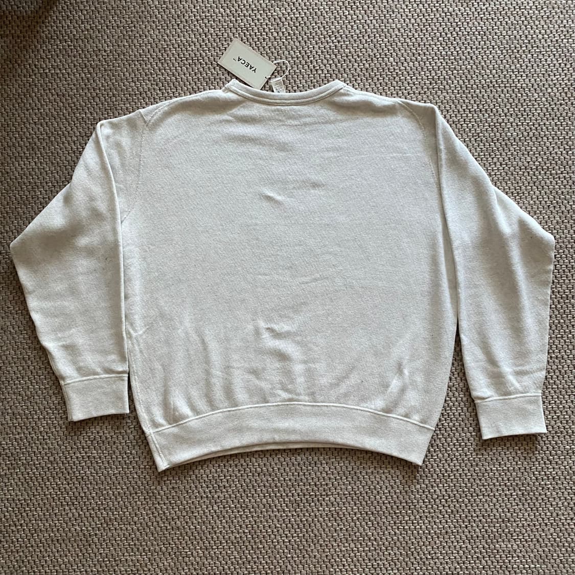 새상품 야에카 코튼 니트 크루넥 스웻셔츠 라이트그레이 라지 상품이미지6