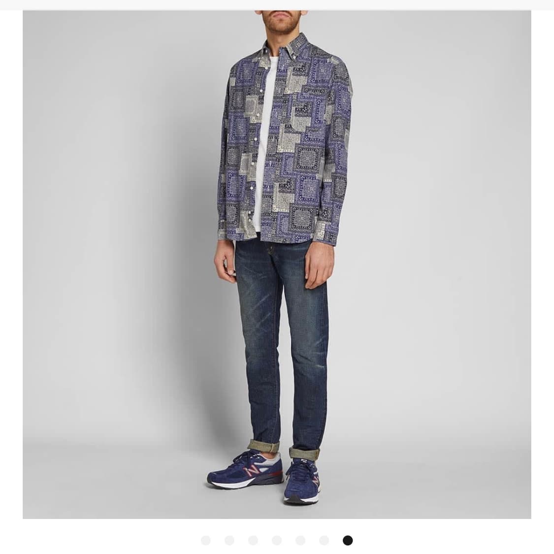 짓먼 빈티지 페이즐리 블루스 셔츠 상품이미지4