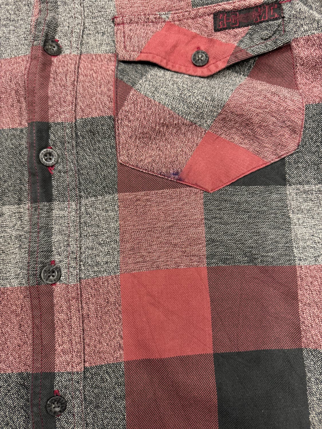 M)할리데이비슨 빈티지 후면 프린팅 체크 긴팔셔츠 상품이미지4