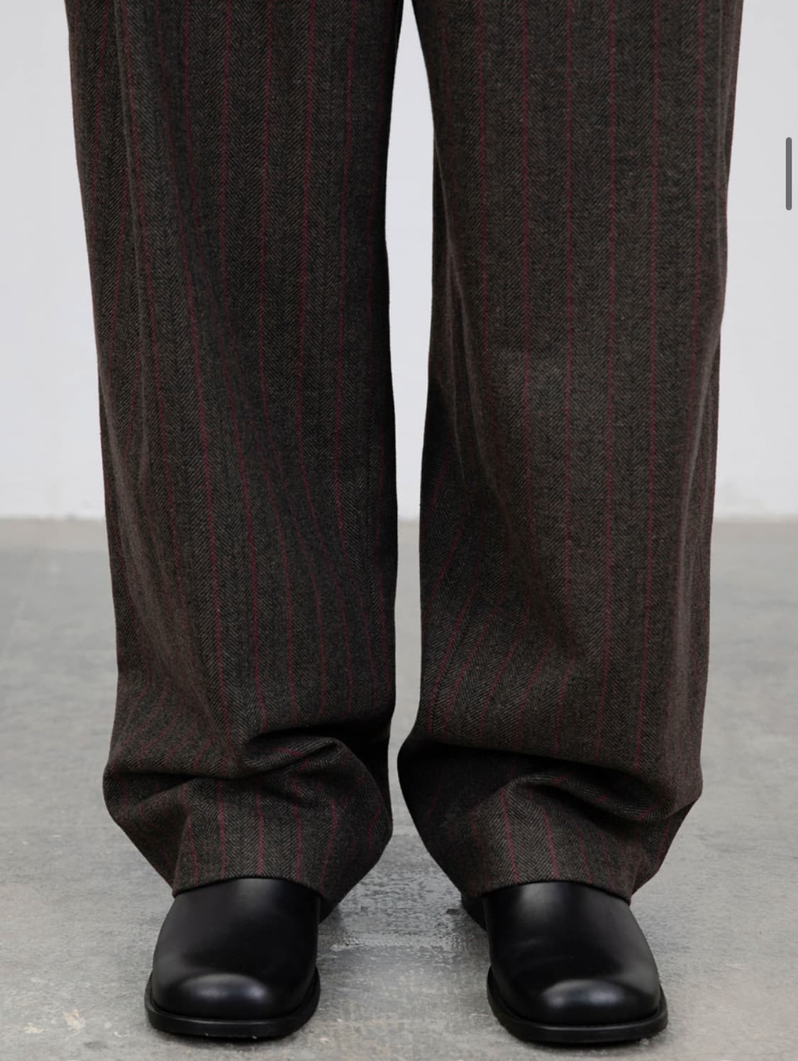 아모멘토 울 스트라이프 마틴 팬츠 M 상품이미지2