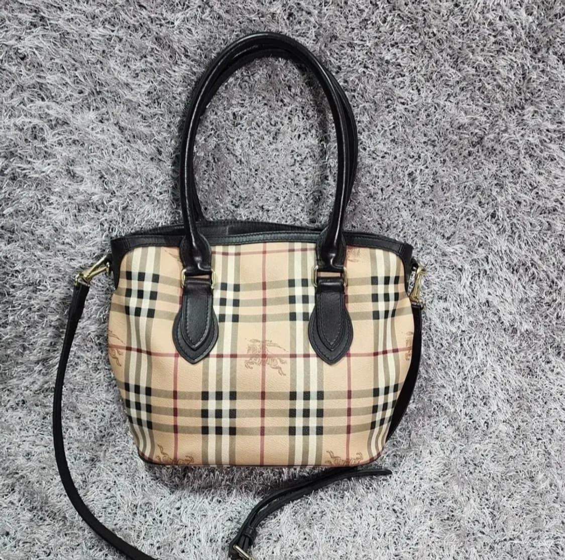버버리 헤이마켓 체크 토트백 숄더백 상품이미지1