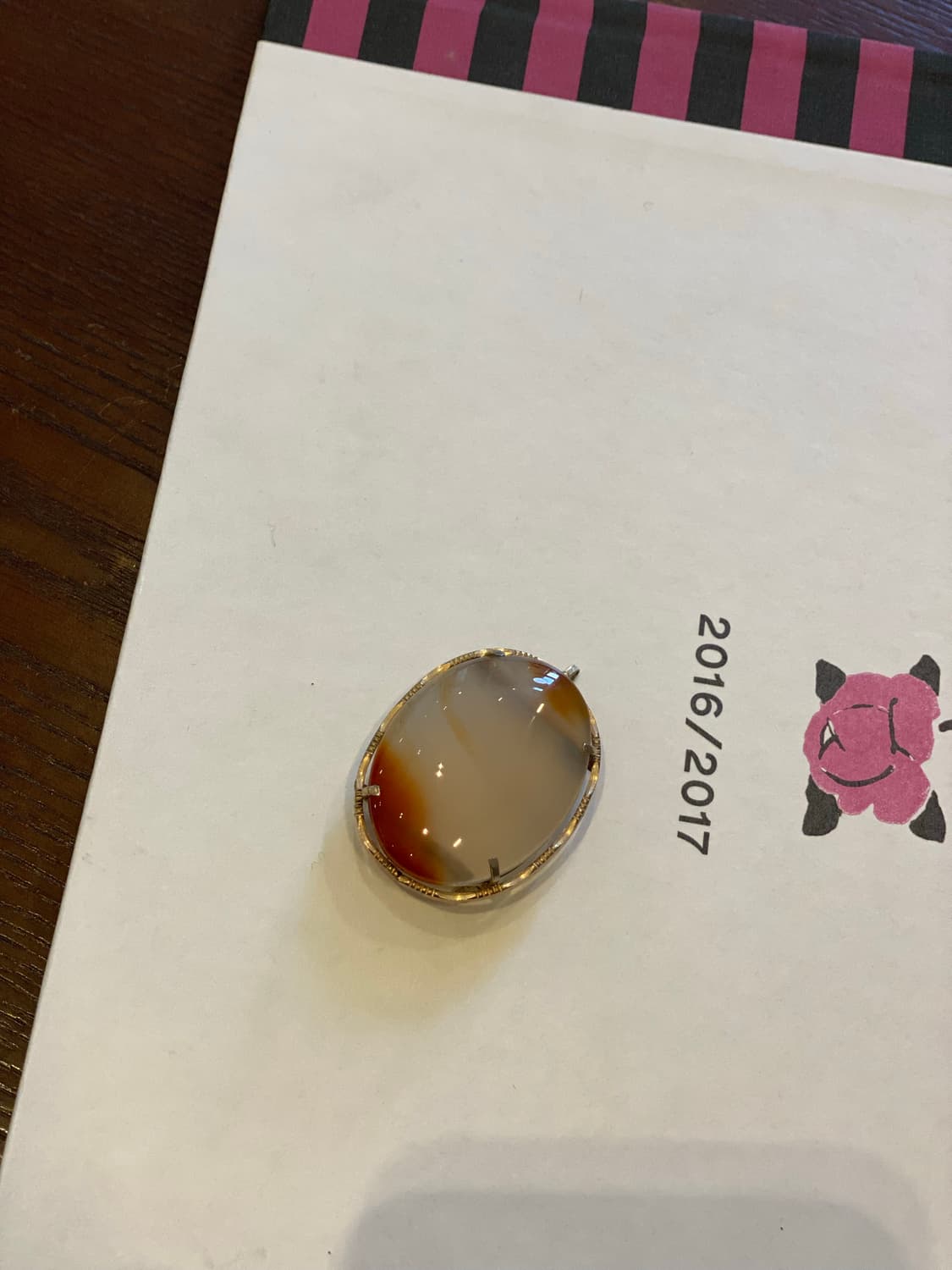 천연 마노석 빈티지 팬던트 겸 브로치 상품이미지7