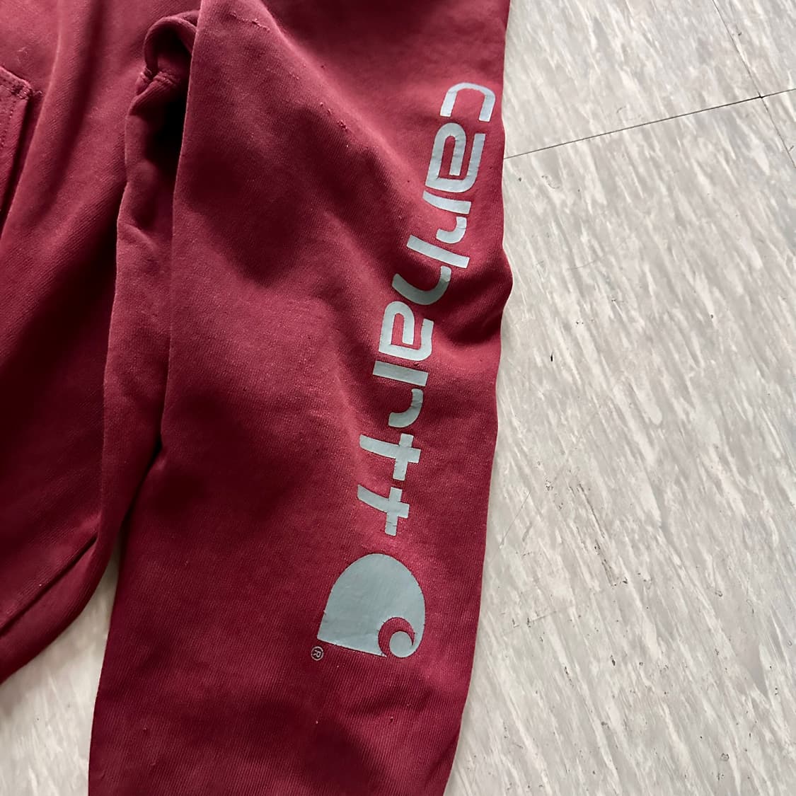 Carhartt 오리지널핏 후드티 (와인 컬러 / L 사이즈) 상품이미지4