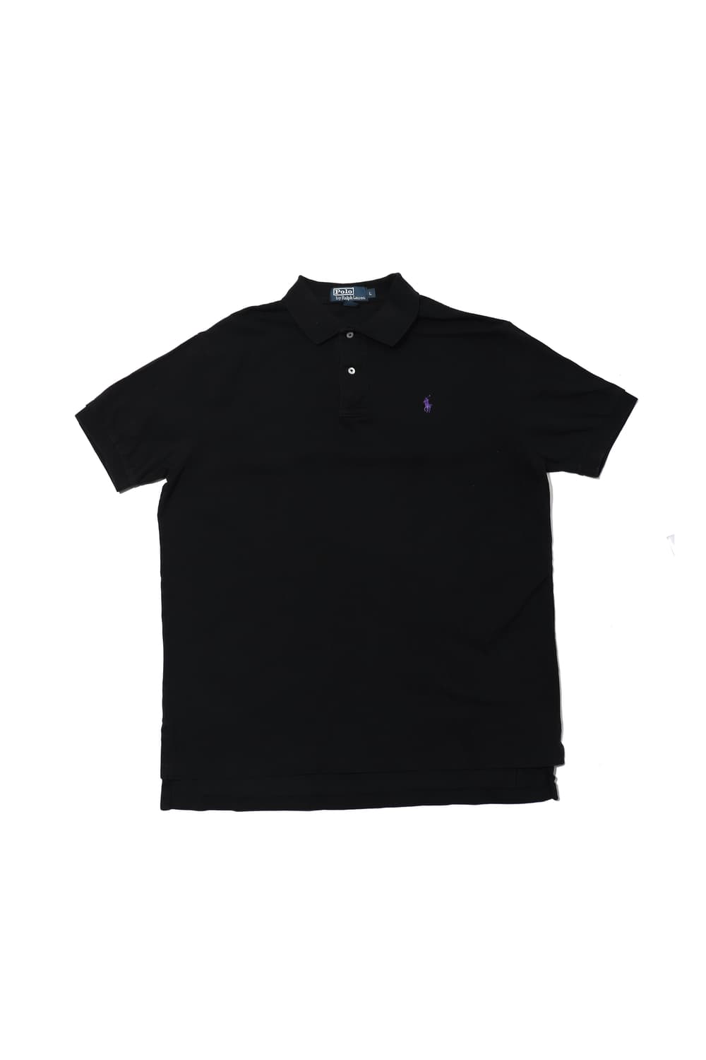 폴로 랄프 로렌 블랙 코튼 폴로 카라티 size L 상품이미지1