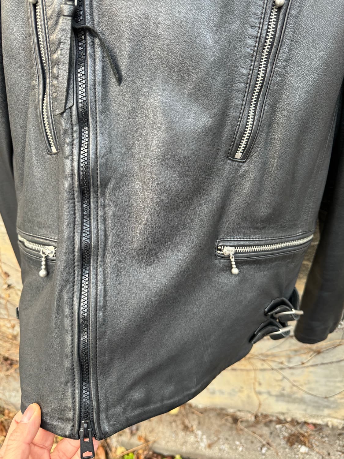 올세인츠 양가죽 더블라이더 가죽 레더 자켓 m 상품이미지6