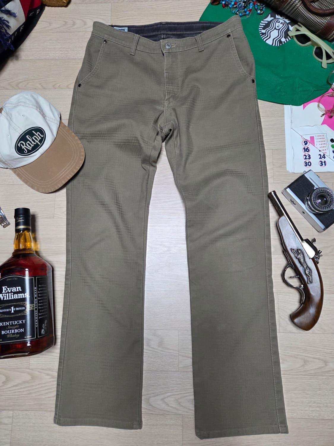 EDWIN JAPAN 체크 팬츠 진 바지 코튼  상품이미지5