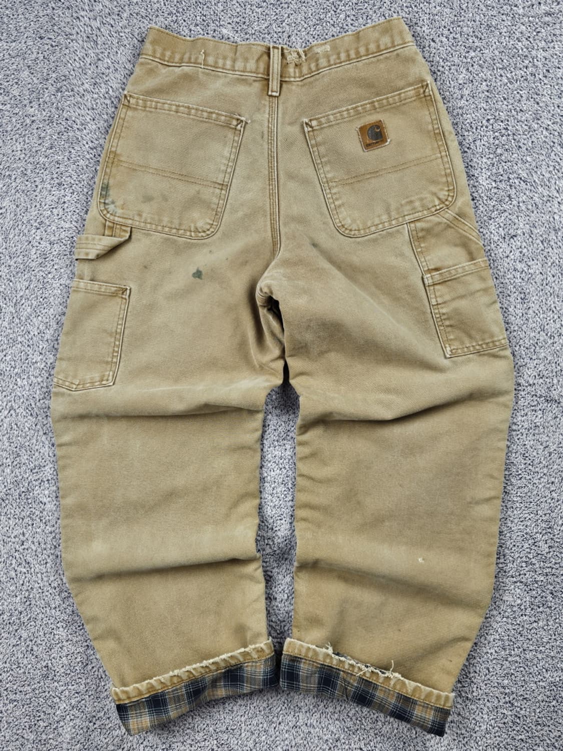 칼하트 헤비 플란넬 캔버스 카펜터 워크 팬츠 (24"추정) / 10520 상품이미지5