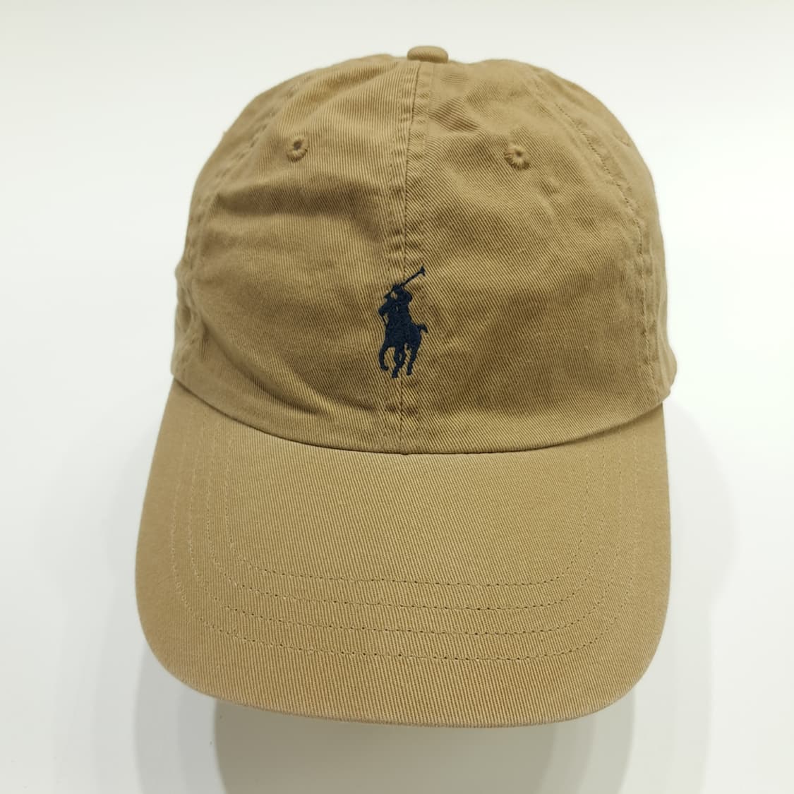 CN698 폴로 랄프로렌 베이지 블랙 자수 볼캡 모자 상품이미지3