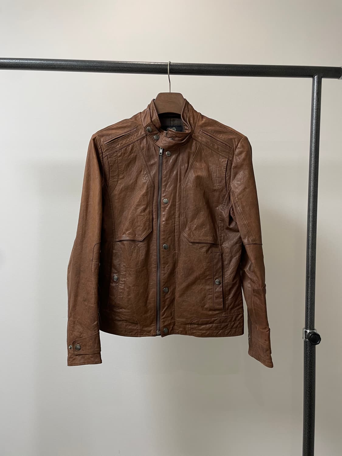 (M) Guess 게스 브라운 램스킨 양가죽 자켓 상품이미지2