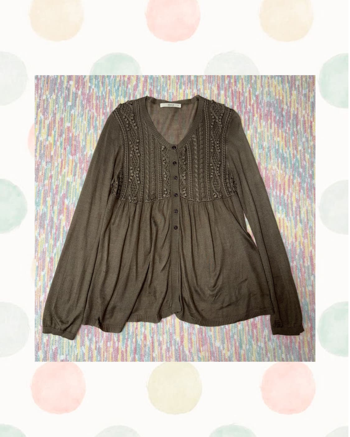 카키브라운 가디건  상품이미지1