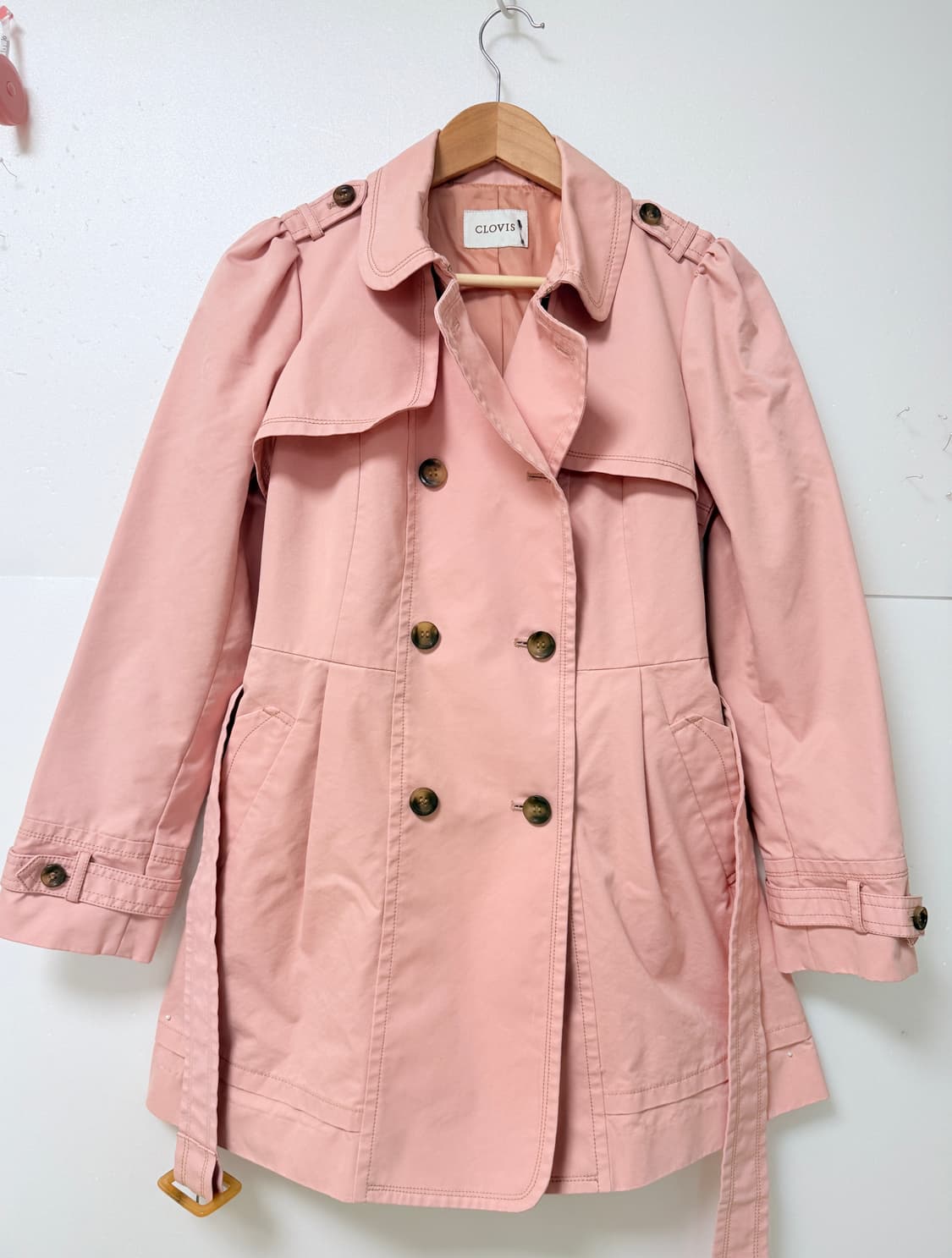 CLOVIS 핑크 트렌치 코트 여성 55 봄코트 상품이미지3