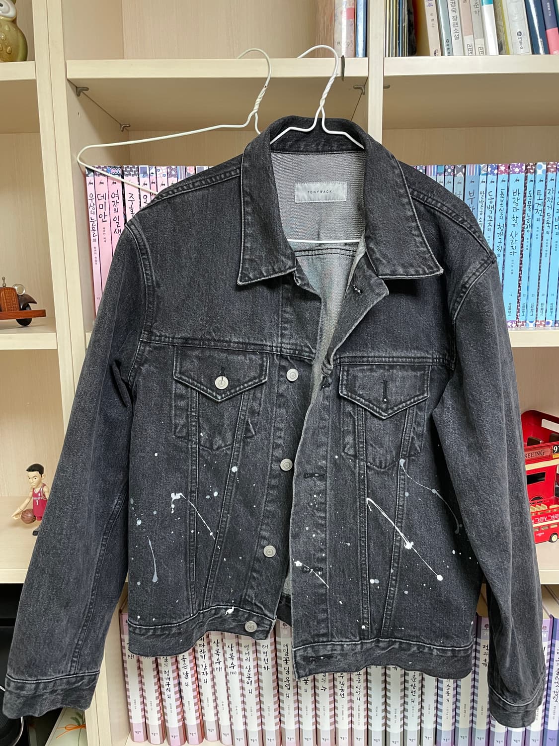 토니웩 페인팅 데님 재킷 흑청자켓 L 상품이미지2