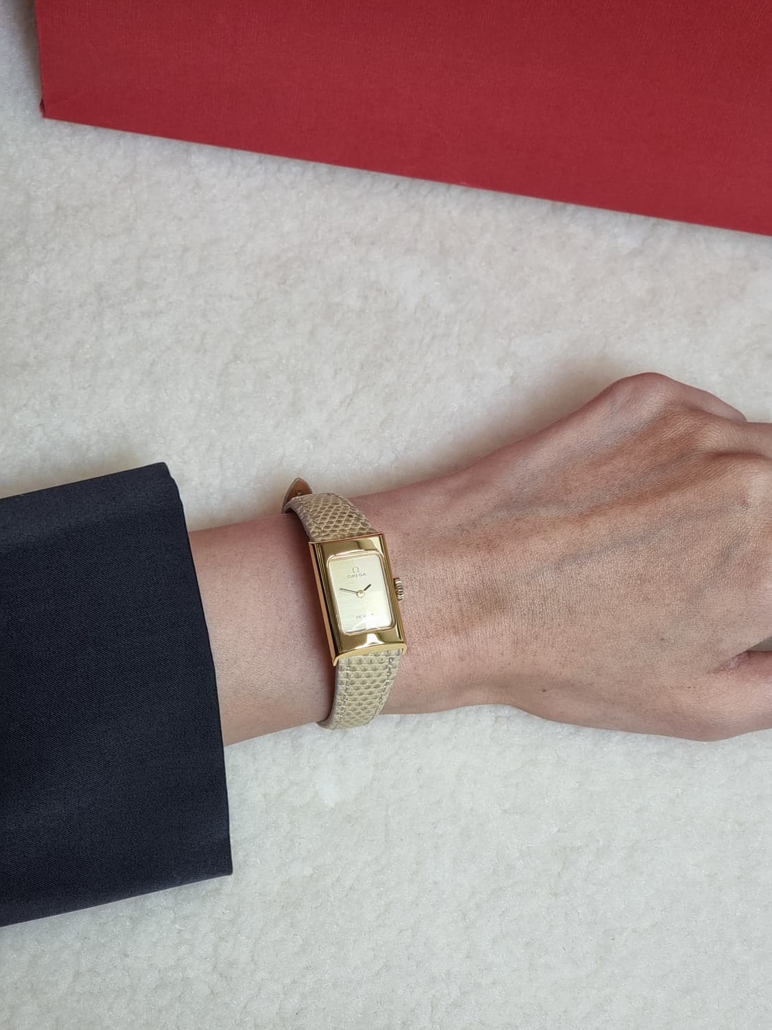 오메가 드빌 빈티지 체크 샴페인 다이얼 수동 여성시계 상품이미지7