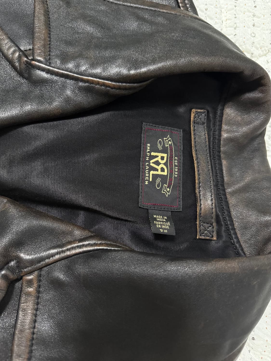rrl 더블알엘 레더모토자켓 s 상품이미지7