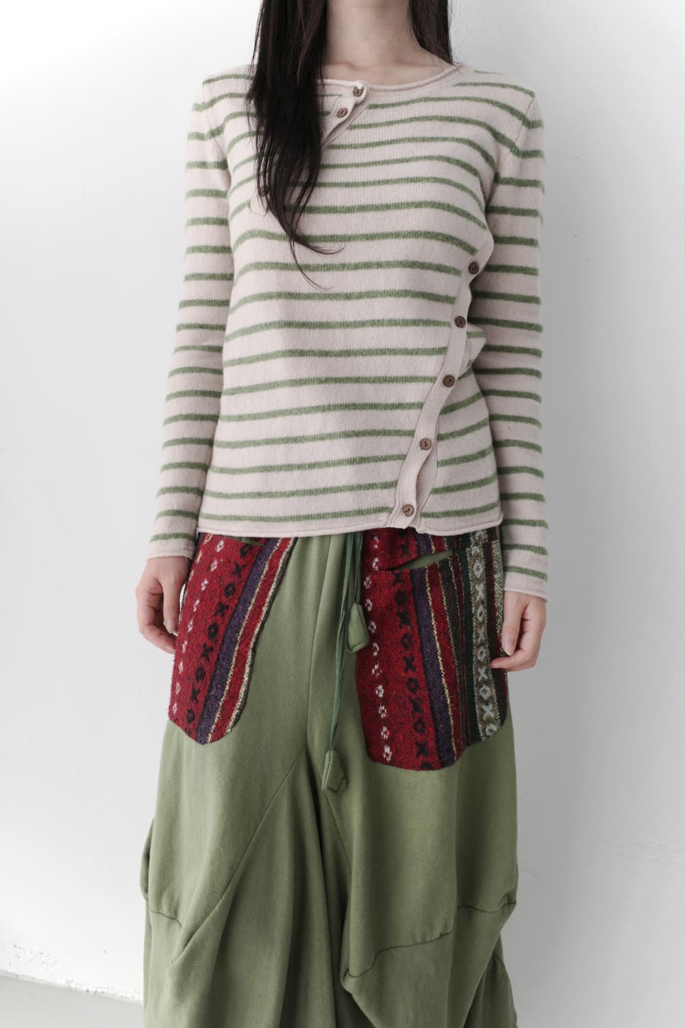 stripe button knit 상품이미지5