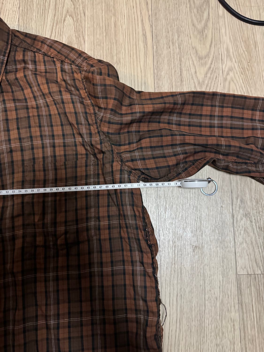 꼼데가르송 옴므 90s 체크 셔츠 브라운 상품이미지10