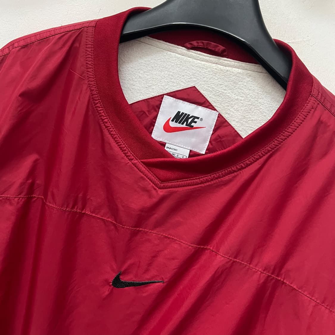 나이키 올드스쿨 빈티지 레드 바람막이 웜업 L 상품이미지3