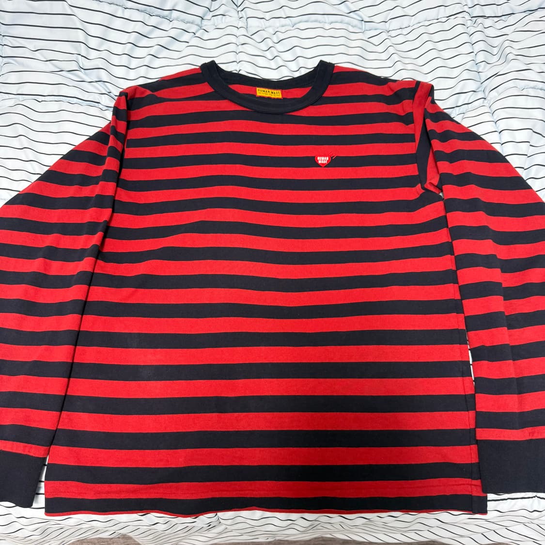 휴먼메이드 Striped L/S T-Shirt Red (M) 상품이미지2