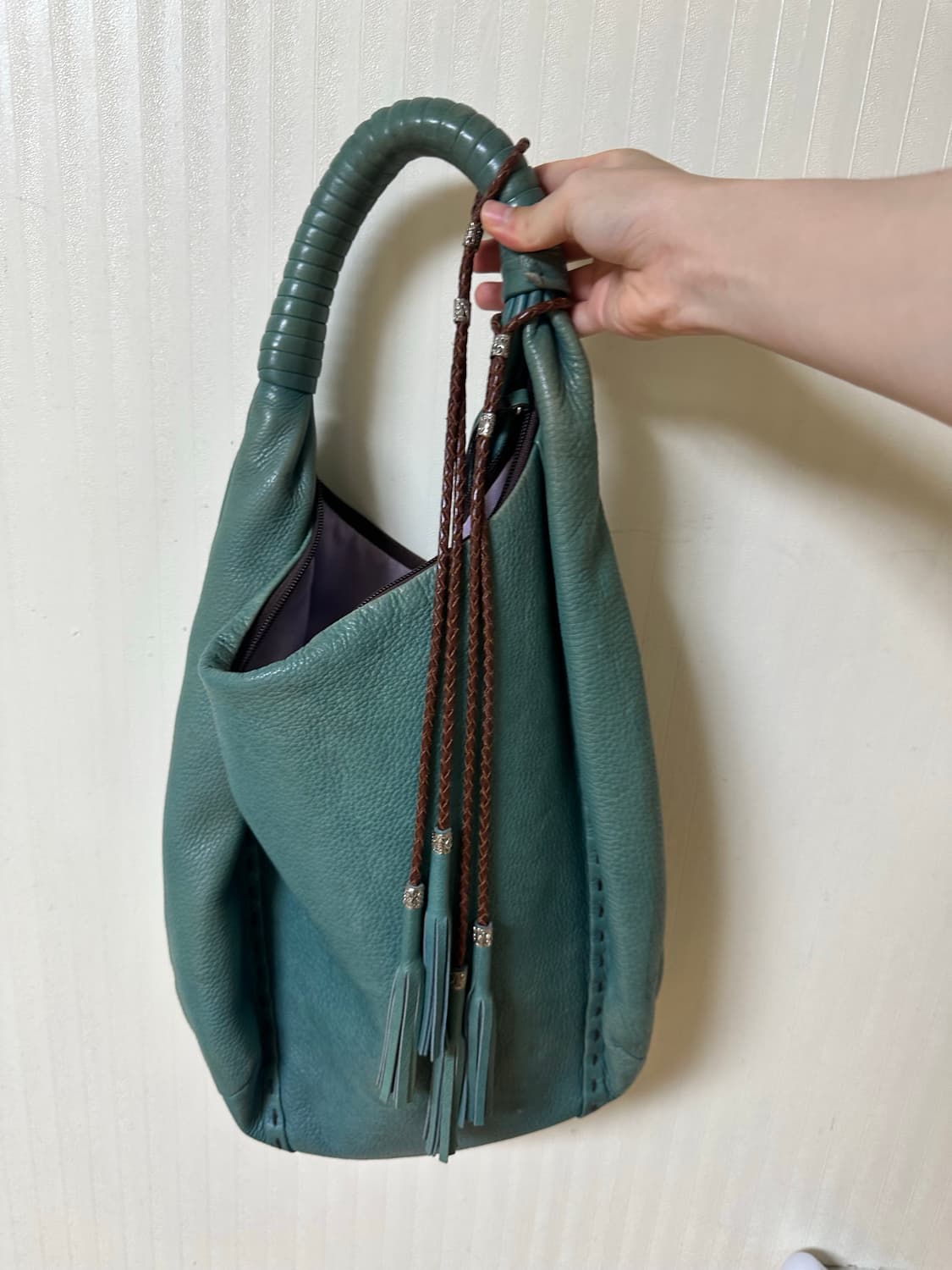 Kazuyo nakano leather bag mint 상품이미지2