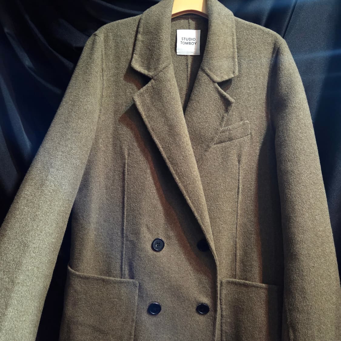 스튜디오 톰보이 울캐시미어 블렌드 더블 롱코트 상품이미지1