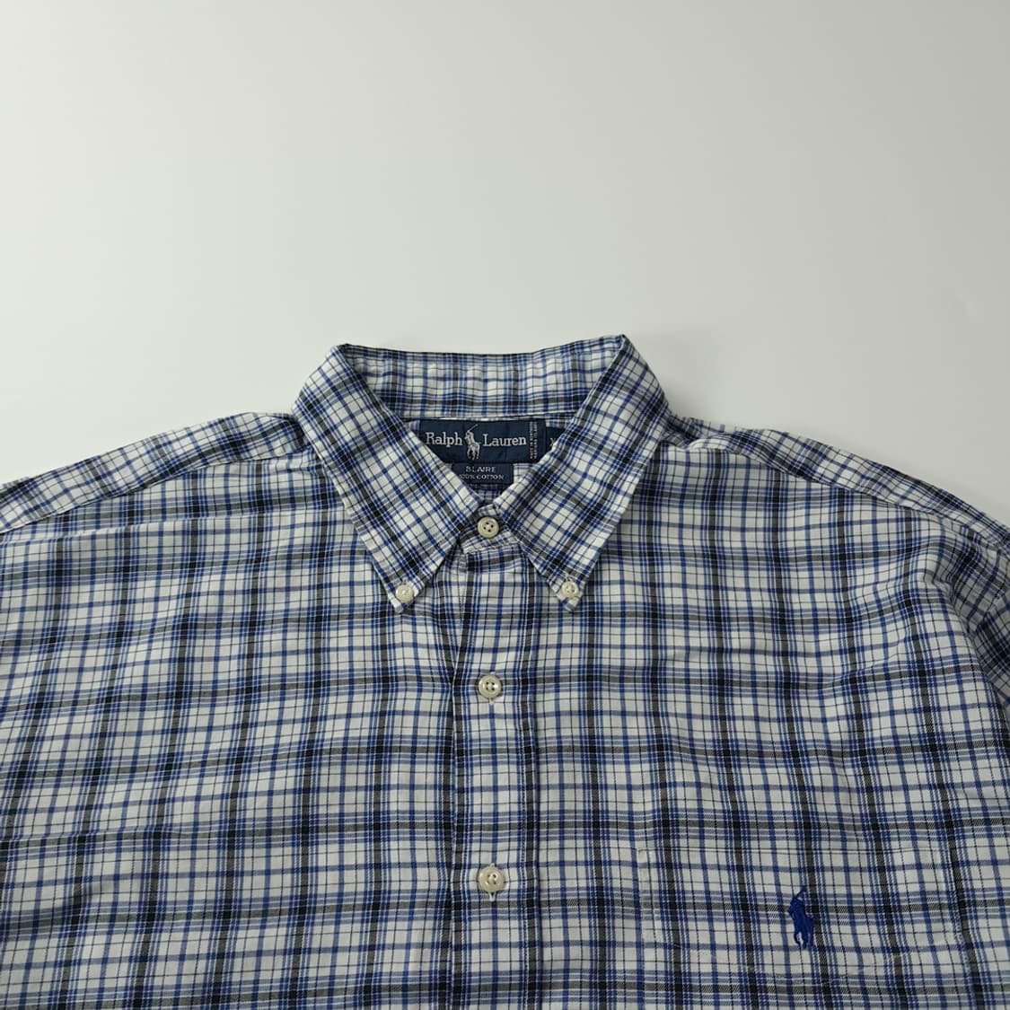 CK413 XL 폴로 90s 미국판 블레어 플래드 체크 셔츠 남방 상품이미지2