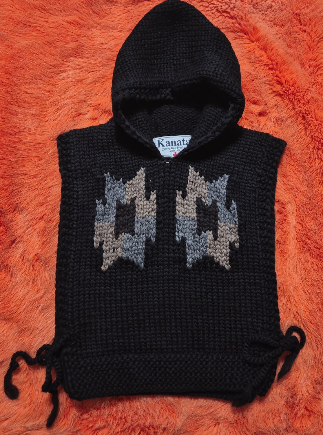 Kanata 카나타 나바호 패턴 후드 니트 코위찬 베스트 F 상품이미지1